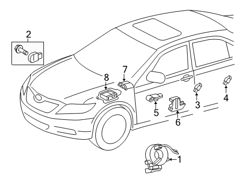 2013 Toyota Corolla Seat Belt Diagnostic Unit Diagram for 89170-02D53