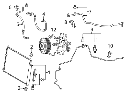 2018 Toyota Corolla iM Air Conditioner Compressor Assembly Diagram for 88310-1A841