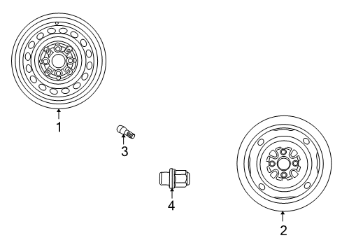 2004 Scion xA Wheels Wheel, Steel Diagram for 42611-52311