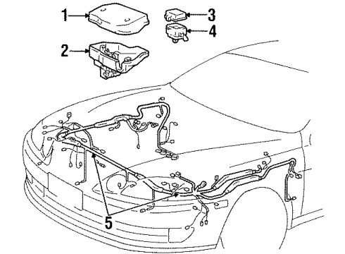 1996 Lexus SC300 Electrical Components Relay Cover Diagram for 82662-24032