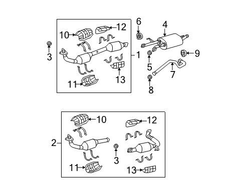 2011 Toyota Tundra Exhaust Components Front Pipe Diagram for 17450-0P180