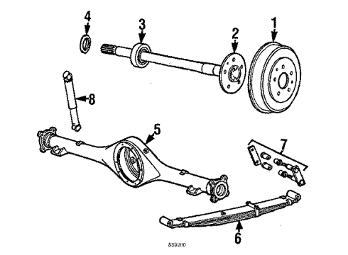 1984 Toyota Pickup Rear Brakes Brake Drum Diagram for 42431-25070