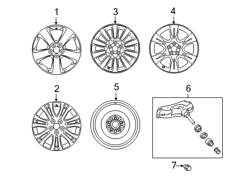 2018 Toyota Sienna Wheels Wheel, Alloy Diagram for 42611-08140