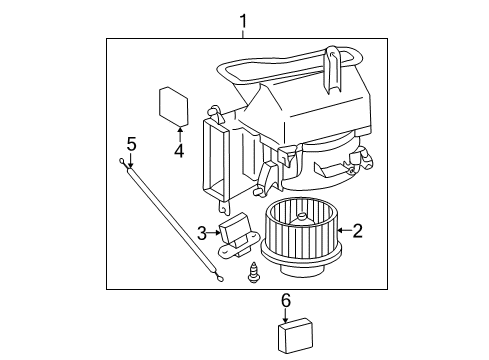1999 Toyota Solara Blower Motor & Fan Cable Sub-Assy, Air Inlet Damper Control Diagram for 55908-06030