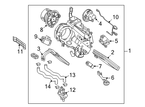 2009 Toyota Sequoia Auxiliary Heater & A/C Expansion Valve Diagram for 88515-0C160