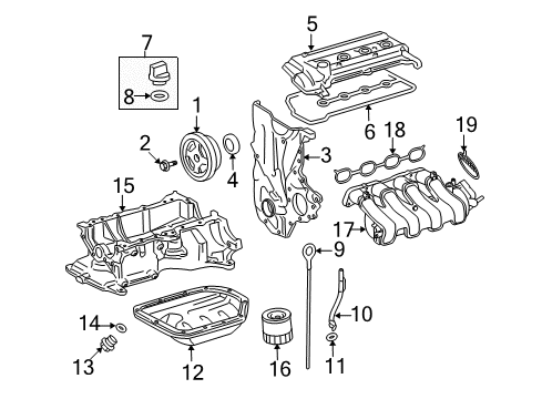 2010 Toyota Yaris Filters Intake Manifold Diagram for 17101-21080