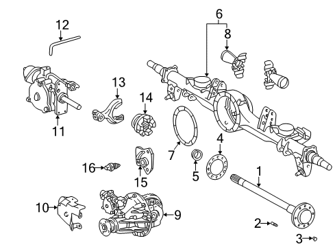 2001 Toyota Land Cruiser Axle & Differential - Rear Axle Shaft Washer Diagram for 42323-60010