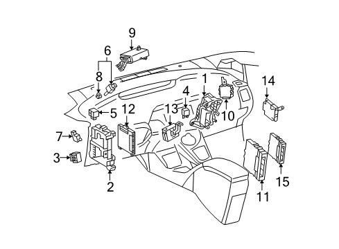 2013 Toyota Prius Plug-In Electrical Components Switch Adjuster Diagram for 84345-51010