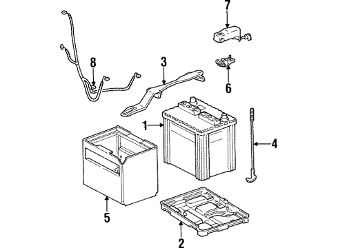 1998 Toyota Supra Battery Tray Diagram for 74431-14070