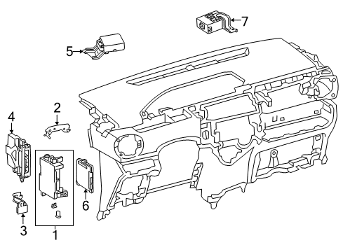 2012 Toyota Prius C Electrical Components Computer Diagram for 89220-52540