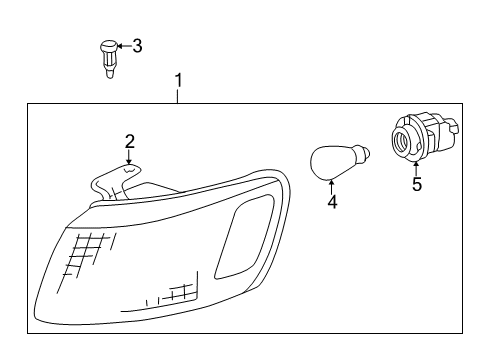 1999 Toyota Camry Signal Lamps Signal Lamp Assembly Diagram for 81520-AA010