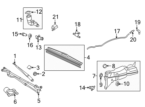 2013 Lexus LX570 Wiper & Washer Components Reservoir Assembly Diagram for 85355-60210