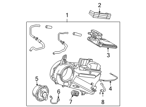 2004 Toyota Sienna Auxiliary Heater & A/C Drain Hose Diagram for 88539-08060