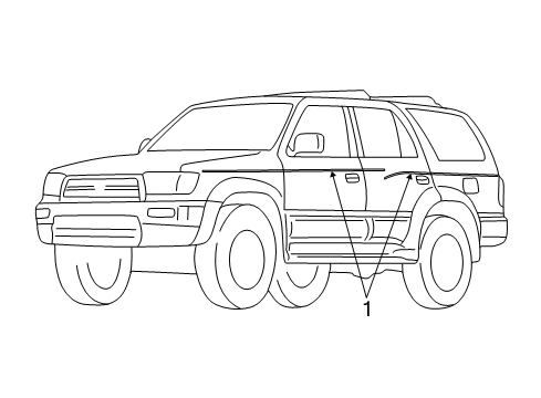 1996 Toyota 4Runner Stripe Tape Stripe Package Diagram for 00211-8L964-28