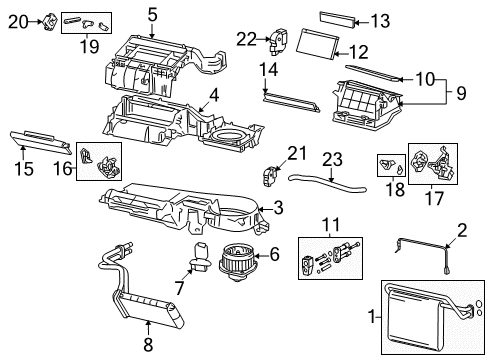 2006 Toyota Tacoma A/C Evaporator & Heater Components Expansion Valve Diagram for 88515-04060