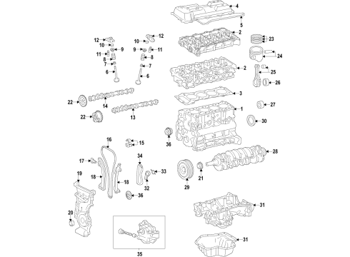2020 Toyota Corolla Automatic Transmission Oil Pump Diagram for 15100-0T090