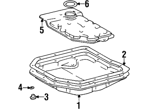 1997 Toyota Celica Automatic Transmission Strainer Seal Diagram for 35339-32010