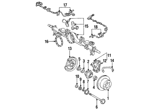 1993 Toyota Land Cruiser Hydraulic System Master Cylinder Repair Kit Diagram for 04493-28090