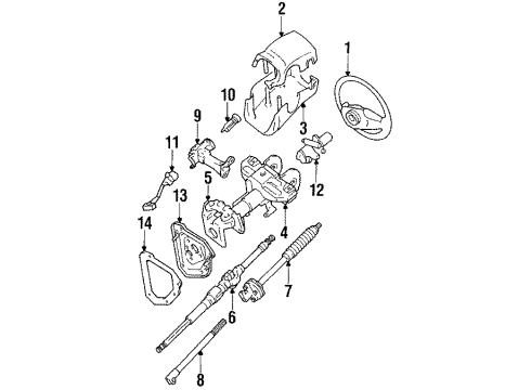 1994 Toyota 4Runner Steering Column & Wheel, Steering Gear & Linkage Ignition Switch Diagram for 84450-35120