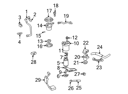 2000 Toyota Celica Filters Fuel Gauge Sending Unit Diagram for 83320-20570