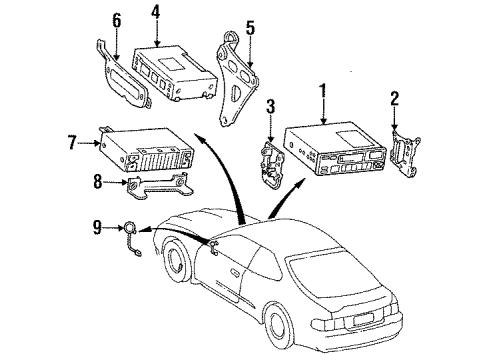 1997 Toyota Celica Sound System Receiver Assembly, Radio Diagram for 86120-06050