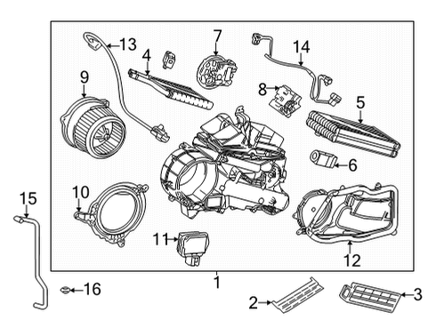 2021 Toyota Sienna Auxiliary Heater & A/C Drain Hose Grommet Diagram for 87128-08030