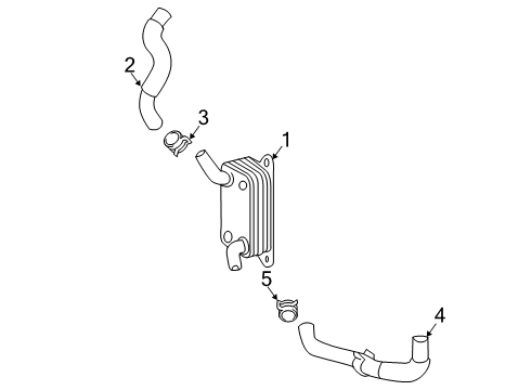 2020 Toyota Corolla Oil Cooler Inlet Hose Diagram for 16262-24010