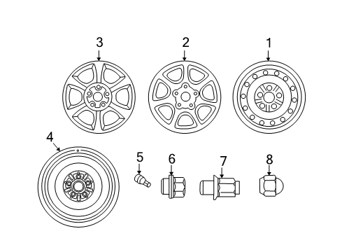 2005 Toyota Solara Wheels Wheel, Alloy Diagram for 42611-AA040