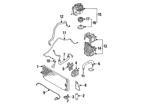 1988 Toyota Corolla Air Conditioner Expansion Valve Diagram for 88515-16040