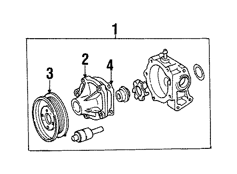 1996 Toyota Paseo Water Pump Water Pump Diagram for 16110-19106
