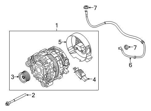2021 Toyota GR Supra Alternator Alternator Diagram for 27060-WAA04