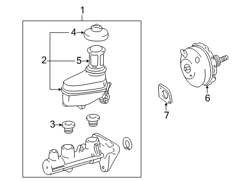 2002 Toyota Corolla Hydraulic System Master Cylinder Diagram for 47201-02030