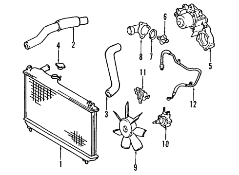 1994 Toyota Camry Electrical Components Igniter Diagram for 89621-33020