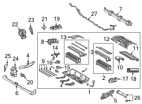 2019 Toyota Camry Battery Battery Assembly Diagram for G9510-33101