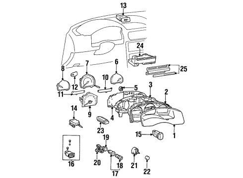 1996 Toyota Paseo Switches Tachometer Diagram for 83881-16030