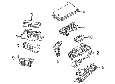 2020 Toyota Mirai Fuse & Relay Lower Cover Diagram for 82663-33090