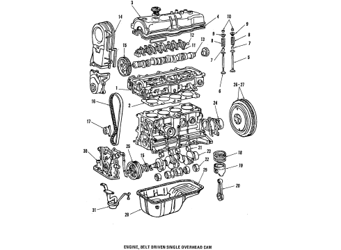 1986 Toyota Corolla Engine Mounting Spring, Compression Diagram for 90501-42003