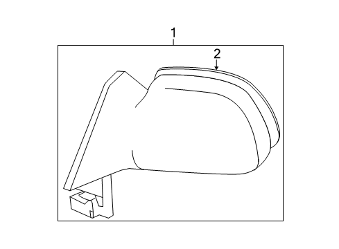 2004 Toyota Corolla Outside Mirrors Mirror Assembly Diagram for 87940-02380