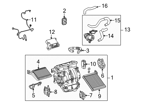 2012 Lexus HS250h Air Conditioner Thermostatic Switch Diagram for 88625-26090