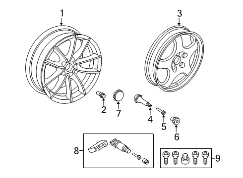 2022 Toyota GR Supra Wheels Center Cap Diagram for 42603-WAA01