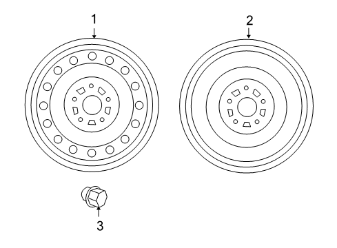 2009 Scion xB Wheels Wheel, Steel Diagram for 42611-12A10