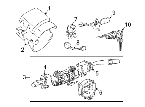 1998 Toyota Tacoma Cruise Control System Computer Assy, Cruise Control Diagram for 88240-35300