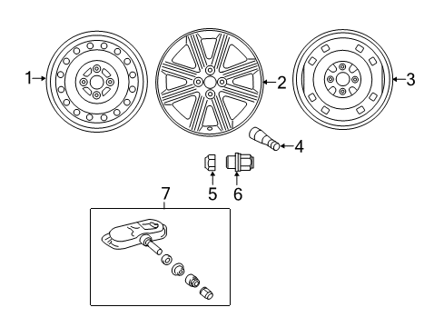 2017 Toyota Yaris Wheels Wheel, Alloy Diagram for 42611-0D620
