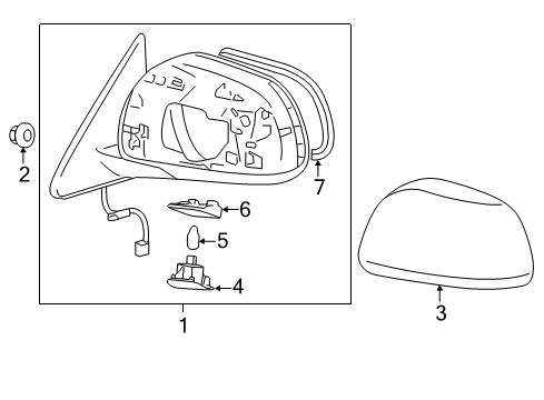 2008 Toyota Highlander Bulbs Holder Diagram for 87968-48010