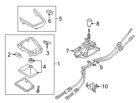 2019 Toyota Yaris Gear Shift Control - MT Shift Control Cable Diagram for 33820-WB001