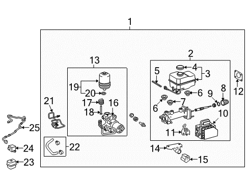 2017 Lexus GX460 Stability Control Tube Assembly Diagram for 44551-60060