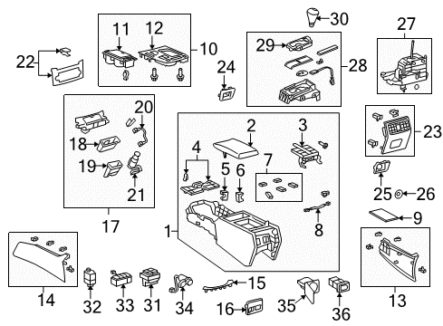 2012 Lexus LS600h Traction Control Components Auxiliary Outlet Diagram for 85530-06030