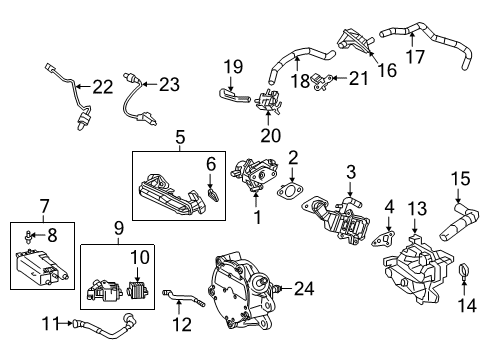 2020 Toyota Corolla Emission Components Pump Assembly, Vacuum Diagram for 29300-37011