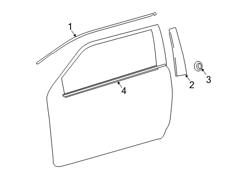 2013 Scion tC Exterior Trim - Door Applique Diagram for PT10A-21111