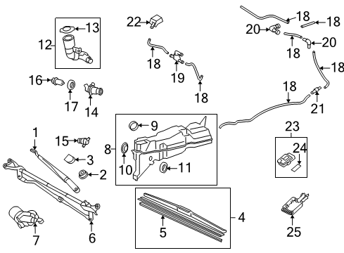 2011 Lexus LX570 Wiper & Washer Components Reservoir Bushing Diagram for 85336-60300